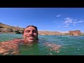 Lunch at Water Front Campsite LAKE HAVASU CITY Arizona (Balanced Rock)