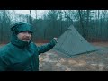 Testing out the Newest NatureHike Hot Tent - Ranch Fire Tipi in Heavy Rain & Ice Torture Test