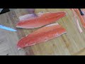 How to Fillet a Whole Salmon : Techniques for Cleaning, Butchering & Cutting a Whole Salmon
