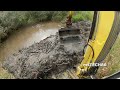 Beaver Dam Removal With Excavator No.148 - A Beaver Dam Made Of Large Amounts Of Silt - Cabin View