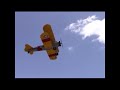 Continental 220 Radial Engine Sound Landing & Takeoff Boeing Stearman WW2 Biplane trainer