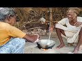 BITTER GOURD with PATATO CURRY and Dry fish recipe cooking &eating by our grandma||rural life India