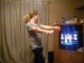 Mom playing Just Dance