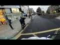 Red light jumping, RLJ, cyclist stopped by police on London's busy Oxford street. Good job!