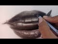 how to draw//realistic lips draw || step by step beginner draw