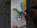 (ASMR) Drawing Cell💪-Dragon Ball Z #shorts #dbz #dragonball #asmr #dragonballz #animeart #anime