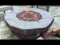 Unboxing and Setting Up Teamson Home Outdoor Round Stone Propane Fire Pit