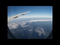 Flight from Vancouver to Amsterdam timelapse window view