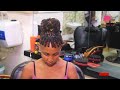 How to Style Barrel roll Updo with Loc Knots Bang on long Dreads