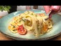 I have never eaten so delicious! Pasta with shrimp in a creamy sauce!