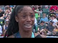 Masai Russell finds EXTRA GEAR to make first Olympics in 100m hurdles final | NBC Sports
