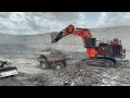 Hitachi Excavator Loading Over burden