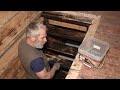 Building Stairs into the Root Cellar in my Off Grid Log Cabin
