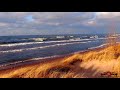 1 Hour of Relaxing rolling waves and sounds on Lake, Michigan Shoreline in NWI drone footage