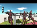 BATMAN BLACK TEAM⬛️vs TITAN RED TEAM🟥BATTLE IN TUG OF WAR - Animal Revolt Battle Simulator