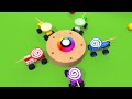 Learn Colors with 7 Street Vehicles and Surprise Soccer Ball Flying Toy Cars Pretend Play for kids
