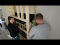 DIY ELECTRIC FIREPLACE / DIY SHIPLAP FIREPLACE / WALL TRANSFORMATION