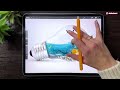 Photo manipulation in Procreate: Bringing a Lightbulb to Life with Water and Fish