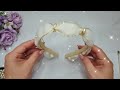 Tiara Delicada Branca com pérolas#diy  #tiarabordada #craftideas #youtube #tiara