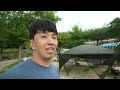 Camping in the Heavy Rain with Cat and dog Korea Camping Vlog