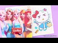 [Paper DIY] ディズニープリンセスのエルサとアナ Making Disney Princess Elsa Anna and Sanrio Kuromi Sticker Book #asmr