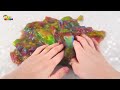 Satisfying Video l Mixing All My Slime Smoothie with Making Glossy Slime ASMR RainbowToyTocToc
