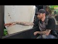 DIY HUGE Reptile Enclosure. False Bottom, Drainage Layer, Sliding Glass Door |Part 4| #reptiles #diy