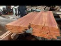 【真っ赤な一枚板】香椿(チャンチン)原木製材【木の店さんもく】Japanese Wood Sawing