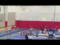 Carry's First Meet as a Premier Athletics Gymnast warm-up on BB