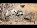 Liebherr 984 Excavator & Caterpillar 992G Wheel Loader Working For Three Hours - Mega Machines Movie