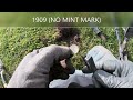 100 + year old coins and silver found Metal Detecting old house