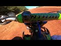 Riding advanced track!! and ripping on Intermediate track! [Moto 40 mx park] 2014 Kawasaki kx100