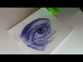 Pen Art Practice (Part 1), How I Draw an Eye, Time-lapse, Beginner Artist