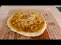 Easy Homemade skillet- baked cheese potato bread: simple potato flatbread no oven, no yeast, no eggs