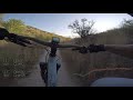 Mountain biking down Hulls Gulch trail