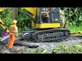 Rail Bridge replacement, RC excavator Case CX85RR, Scania 10x8 Truck, Part 1