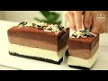 Ultimate Triple Chocolate Mousse Cake | No Bake | No Gelatins | No Eggs