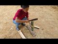 FULL VIDEO: 120 Days Build complete Bamboo Bathroom, Bamboo bed and table  Furniture - in the forest