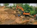 how is a water pump assembling excavators Tata Hitachi machine load construction site