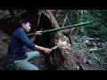 Full Video 30 Days  build a Bushcaft camp in the deep forest. Survival in the tropical forest.