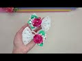 DIY 🎀 WOW! ШИКАРНЫЕ бантики с розочками/🌹Покажу как просто  сделать шикарные бантики 🎀