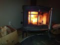 Wood stove fire