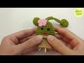 How to Crochet Cactus Keychain | Crochet Tutorial for Beginners | Lemon Crochet🍋