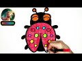 How to Draw a Rainbow Ladybug For Kids And Toddlers