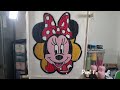 How to create a rug | Minnie Mouse💖 tufting process  #rugmaking #tufting #viral #gift #disney #fyp