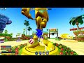 Sonic Speed Simulator consiguiendo a Sonic estilo dorado que épico es