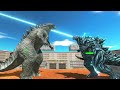 Epic Godzilla War - Growing Godzilla 2014 VS Godzilla Earth Evolution Size Comparison
