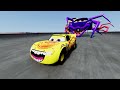 McQueen vs Eater Cars: Insane Getaway from the Giant Spider Monster Horde! Compilation Series: Part1