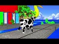 Paint & Animals Cow,Gorilla,Elephant,Lion,Tiger,Hippo,Fountain Crossing Transformation Cartoon Game