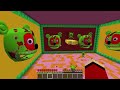 JJ and Mikey HIDE from All Scary Gummy Bear.EXE Monsters in Minecraft Challenge Maizen Security